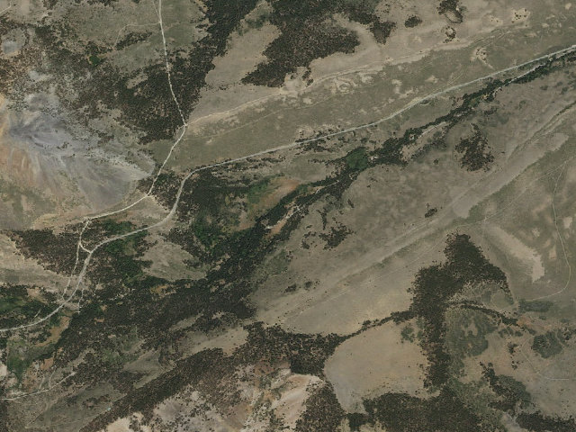 Aerial image of Lower Virginia Creek Primitive Campground