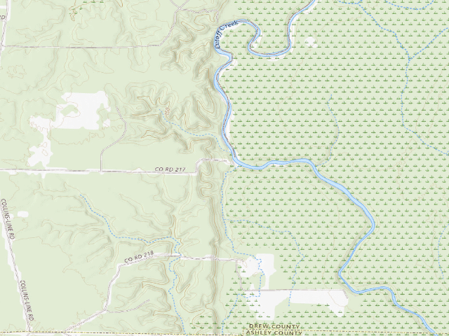 USGS topographic map of Lower Weir Camping Area