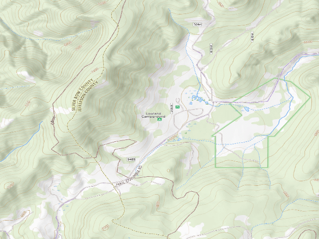 USGS topographic map of Lowland Campground