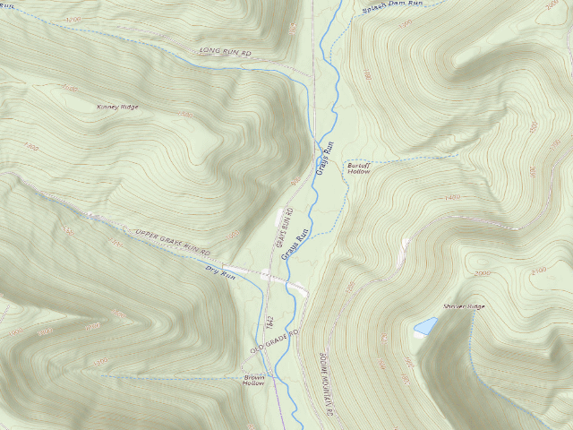 USGS topographic map of Loyalsock State Forest roadside campsite 003