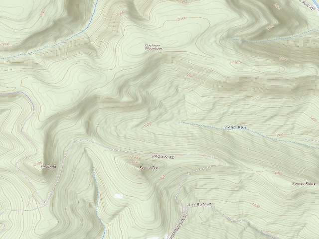 USGS topographic map of Loyalsock State Forest roadside campsite 009