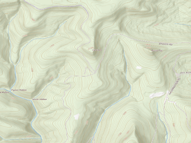 USGS topographic map of Loyalsock State Forest roadside campsite 010