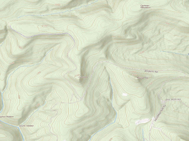 USGS topographic map of Loyalsock State Forest roadside campsite 011