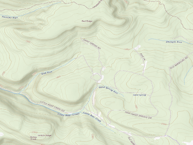 USGS topographic map of Loyalsock State Forest roadside campsite 122 (CCC Camp 145, Camp Conley)