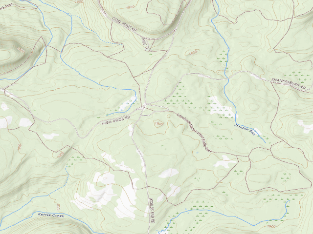 USGS topographic map of Loyalsock State Forest roadside campsite 211