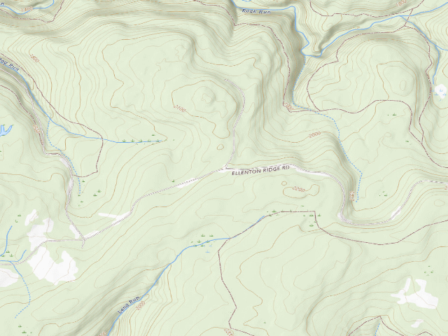 USGS topographic map of Loyalsock State Forest roadside campsite 362