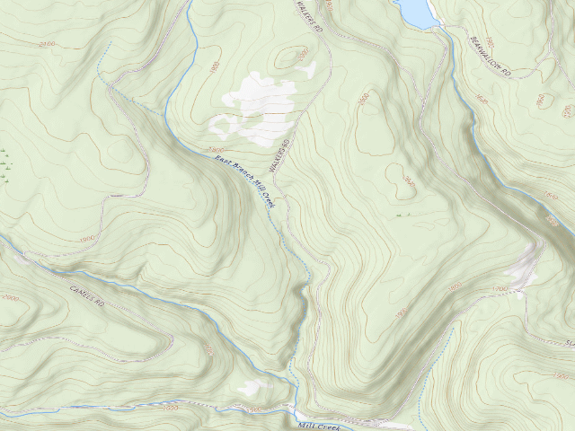 USGS topographic map of Loyalsock State Forest roadside campsite 441
