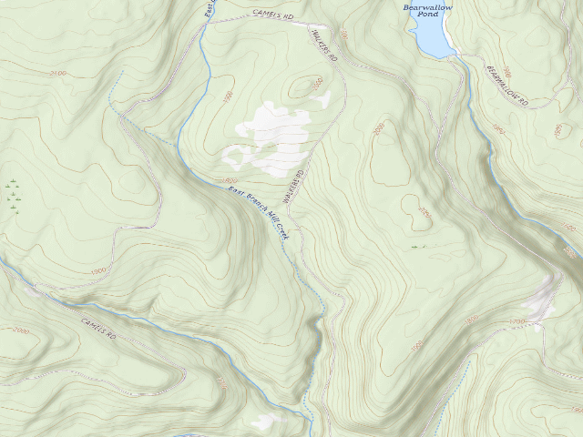 USGS topographic map of Loyalsock State Forest roadside campsite 456