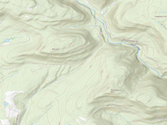 USGS topographic map of Loyalsock State Forest roadside campsite 491