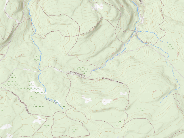 USGS topographic map of Loyalsock State Forest roadside campsite 620