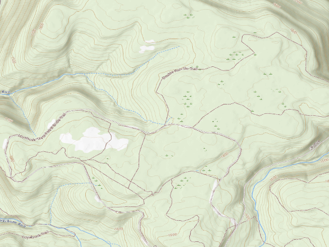 USGS topographic map of Loyalsock State Forest roadside campsite 797