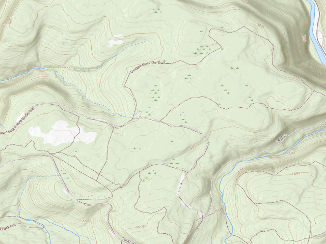 USGS topographic map of Loyalsock State Forest roadside campsite 800