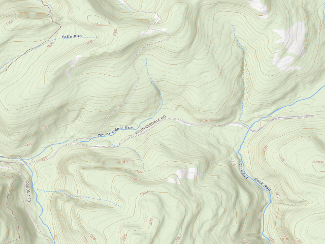 USGS topographic map of Loyalsock State Forest roadside campsite 830