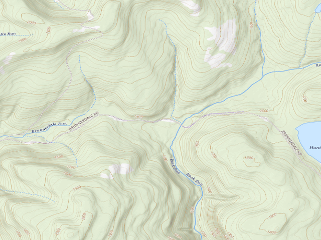 USGS topographic map of Loyalsock State Forest roadside campsite 835