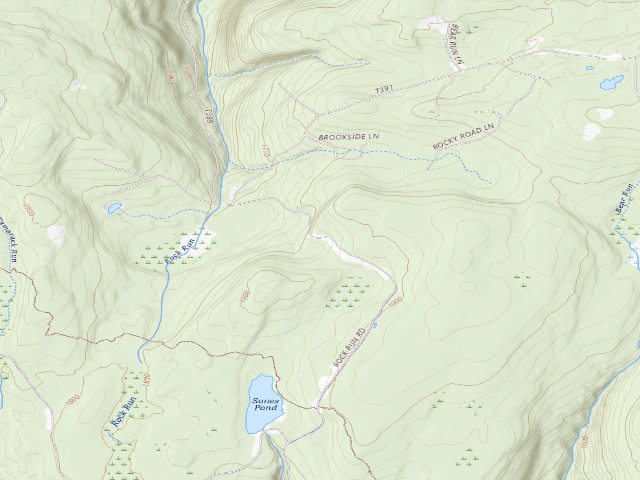 USGS topographic map of Loyalsock State Forest roadside campsite 905