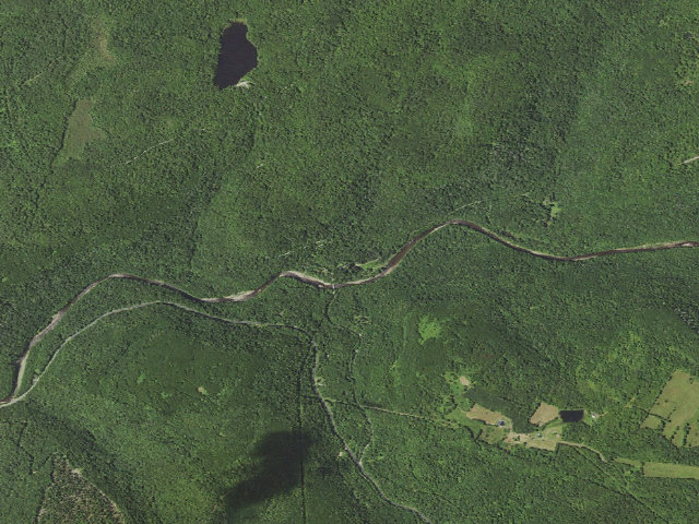 Aerial image of Loyalsock State Forest roadside campsite 961
