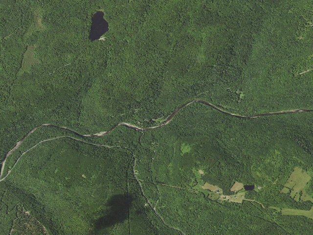 Aerial image of Loyalsock State Forest roadside campsite 962 (Jakersville CCC Camp)