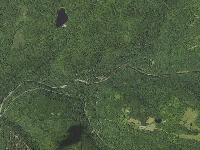 Aerial image of Loyalsock State Forest roadside campsite 965 (Jakersville CCC Camp)