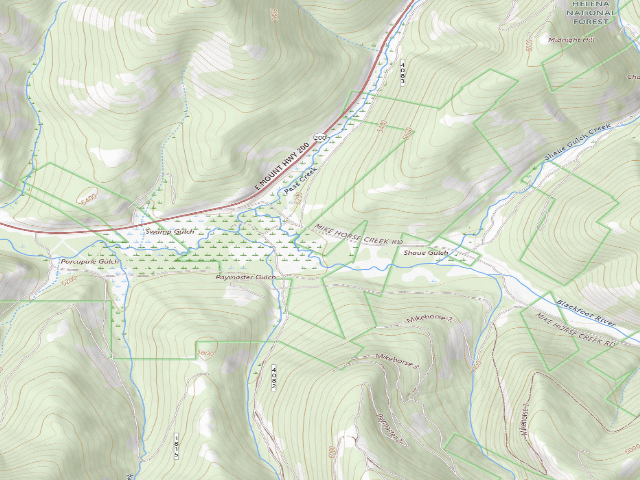 USGS topographic map of Lrd Meadow Creek 002