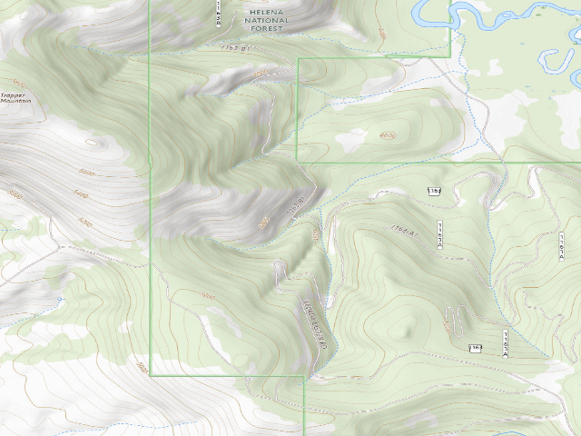 USGS topographic map of Lrd Moose Ck 001