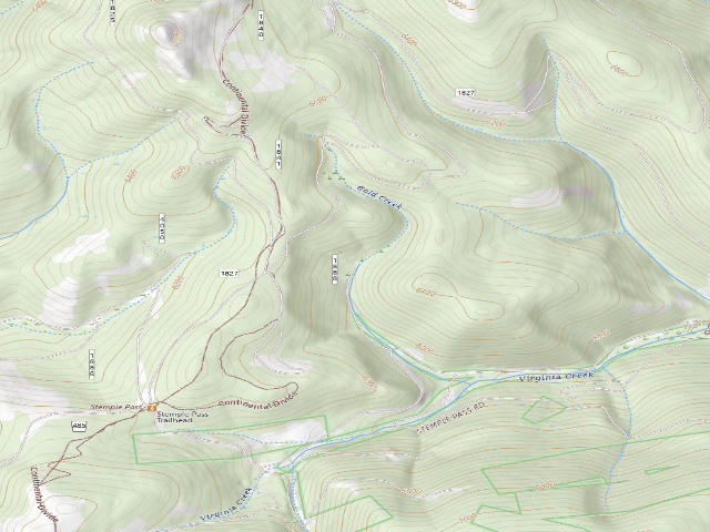 USGS topographic map of Lrd Stemple Pass Rd 002