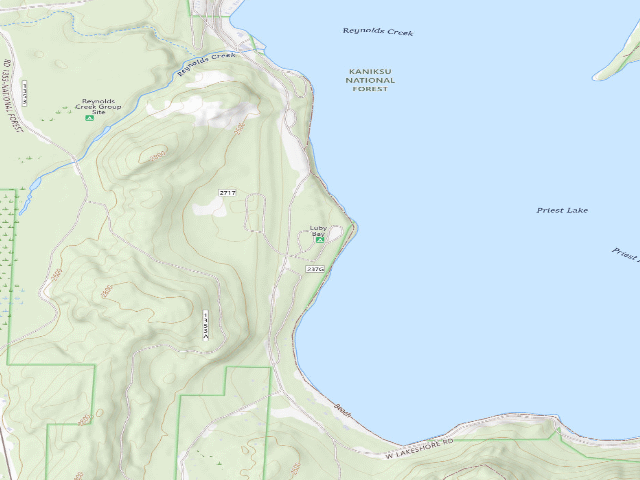 USGS topographic map of Luby Bay