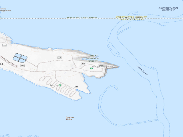 USGS topographic map of Lucerne Group Campground