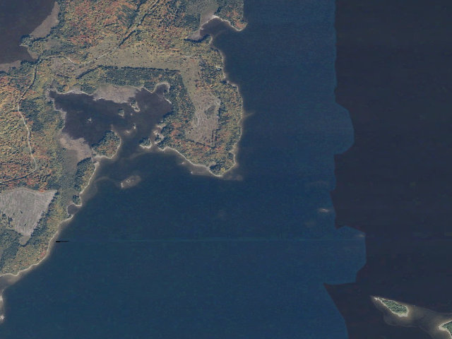 Aerial image of Lucky Point (Moosehead Lake Shoreline Public Land)