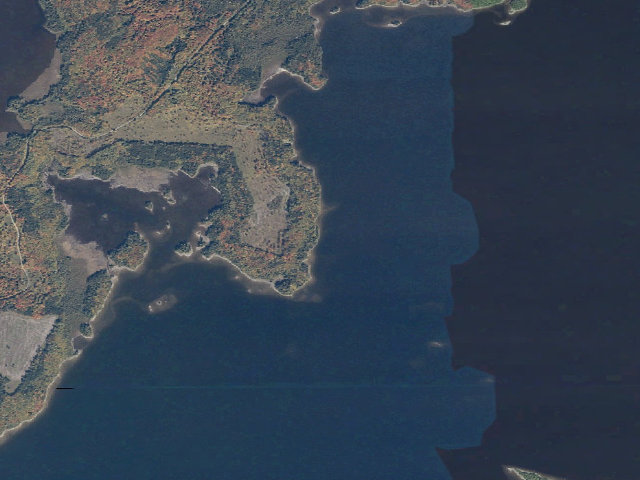 Aerial image of Lucky Shore (Moosehead Lake Shoreline Public Land)
