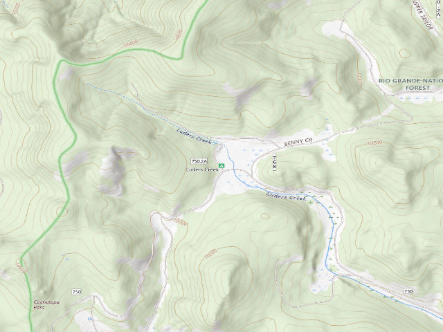 USGS topographic map of Luders Creek