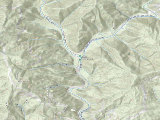 USGS topographic map of Ludlum Campground