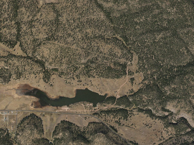 Aerial image of Luna Lake Campground
