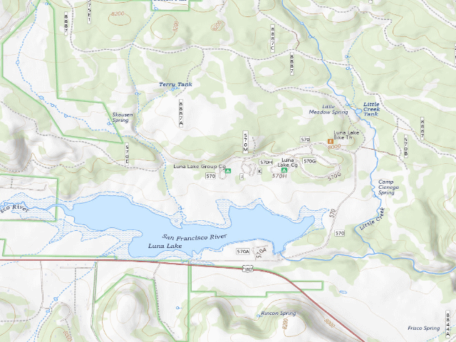 USGS topographic map of Luna Lake Group Cg