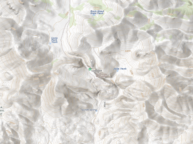 USGS topographic map of Luna Park Campground