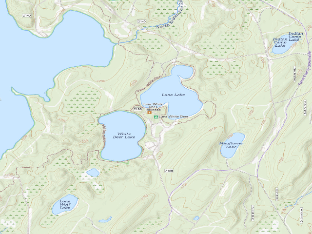 USGS topographic map of Luna White Deer