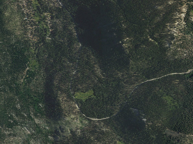 Aerial image of Luther Pass Overflow Campground