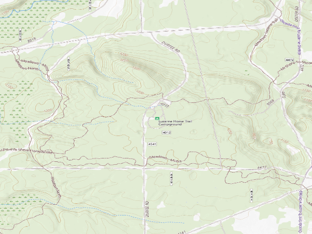 USGS topographic map of Luzerne Trail Camp