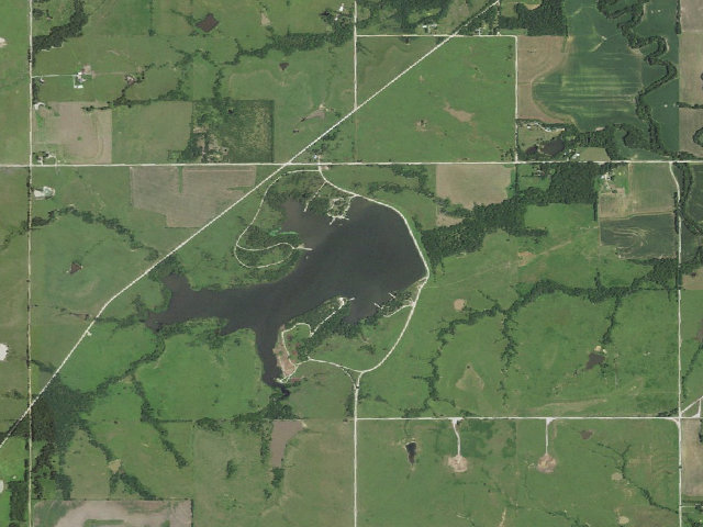 Aerial image of Lyon State Fishing Lake