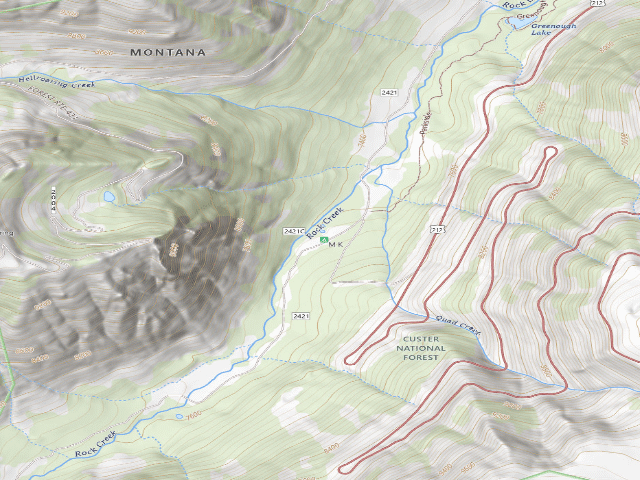 USGS topographic map of M-K Campground