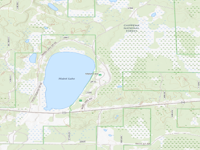 USGS topographic map of Mabel Lake
