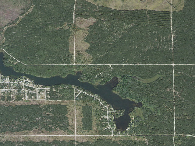 Aerial image of Mack Lake Orv Campground