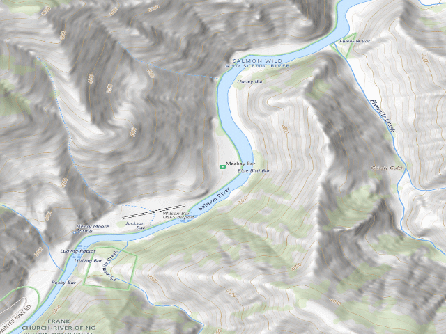 USGS topographic map of Mackay Bar