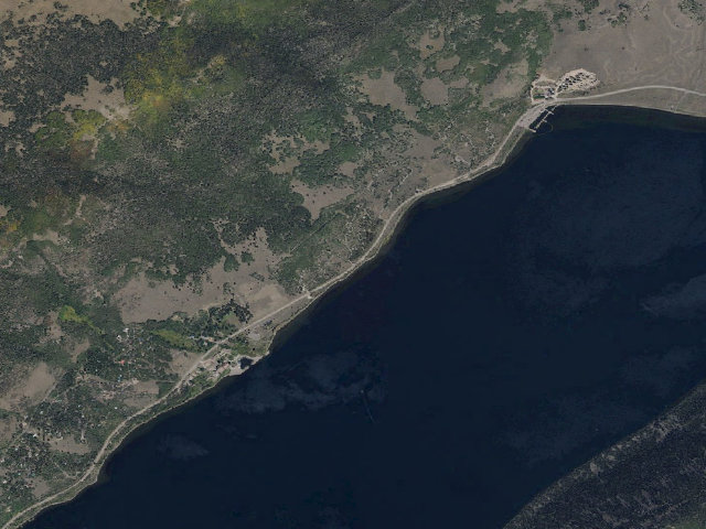 Aerial image of Mackinaw Campground