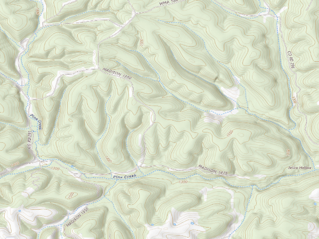 USGS topographic map of Madison County Camping Area #11