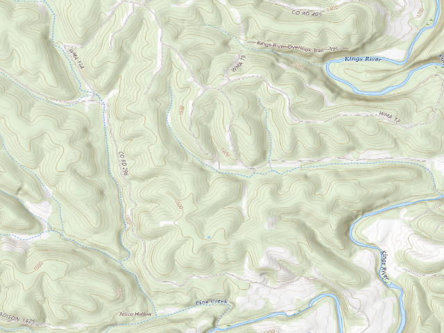 USGS topographic map of Madison County Camping Area #13