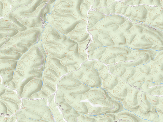 USGS topographic map of Madison County Camping Area #15