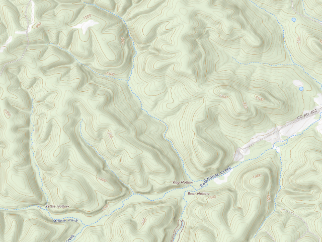 USGS topographic map of Madison County Camping Area #18