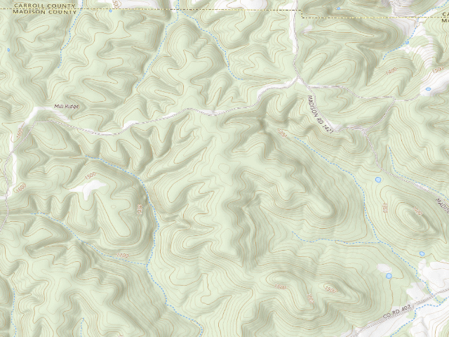 USGS topographic map of Madison County Camping Area #20