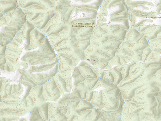 USGS topographic map of Madison County Camping Area #21