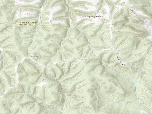 USGS topographic map of Madison County Camping Area #22
